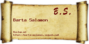 Barta Salamon névjegykártya