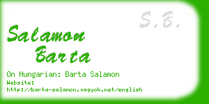 salamon barta business card